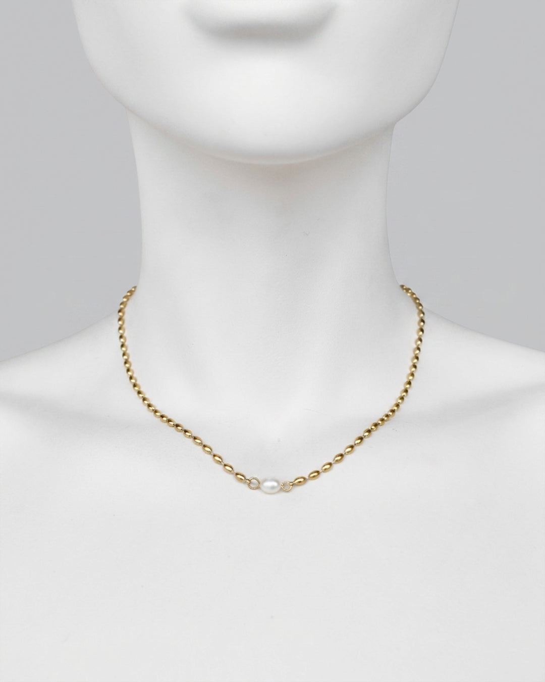 Collar Clásico Perlita enchapado en Oro