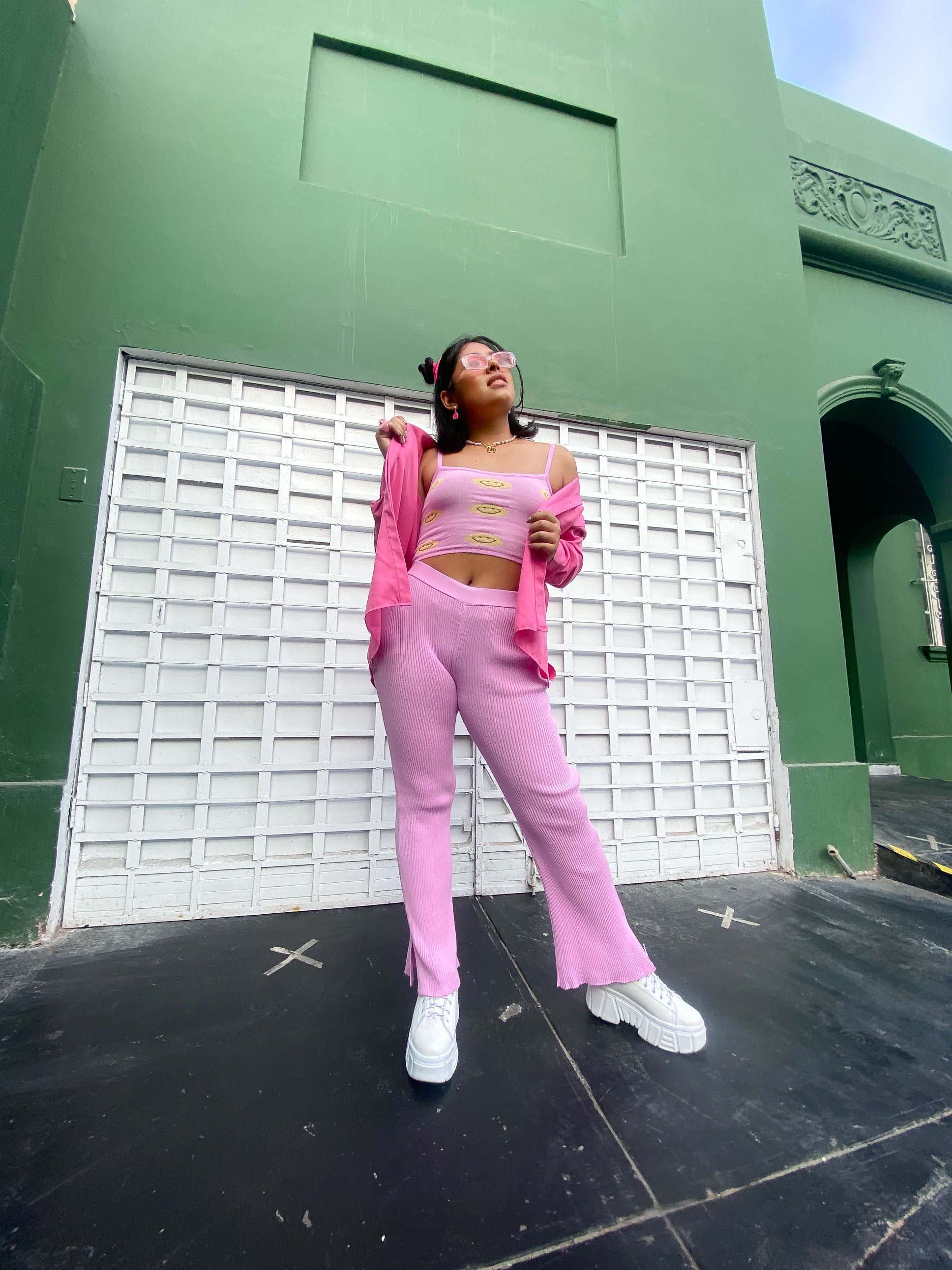 Pantalón Knit Flare  Abertura