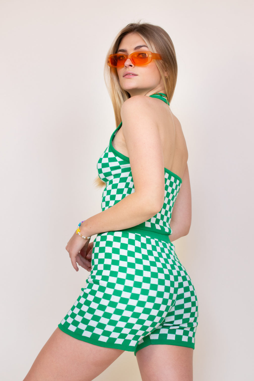 Short Knit  Ajedrez