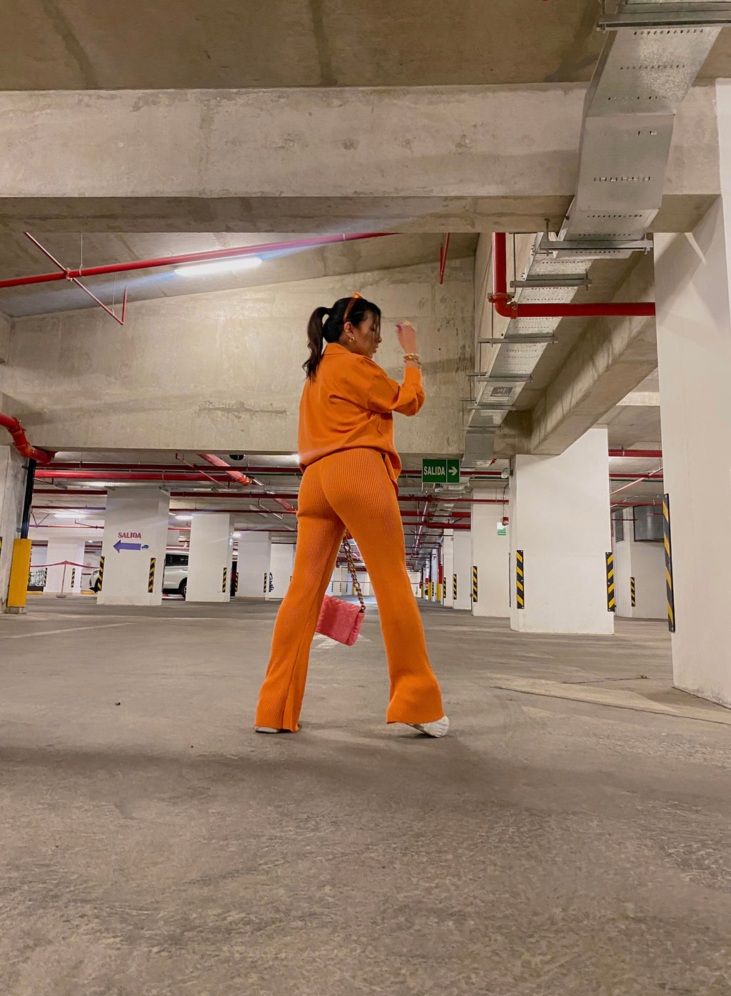 Pantalón Knit Flare  Abertura