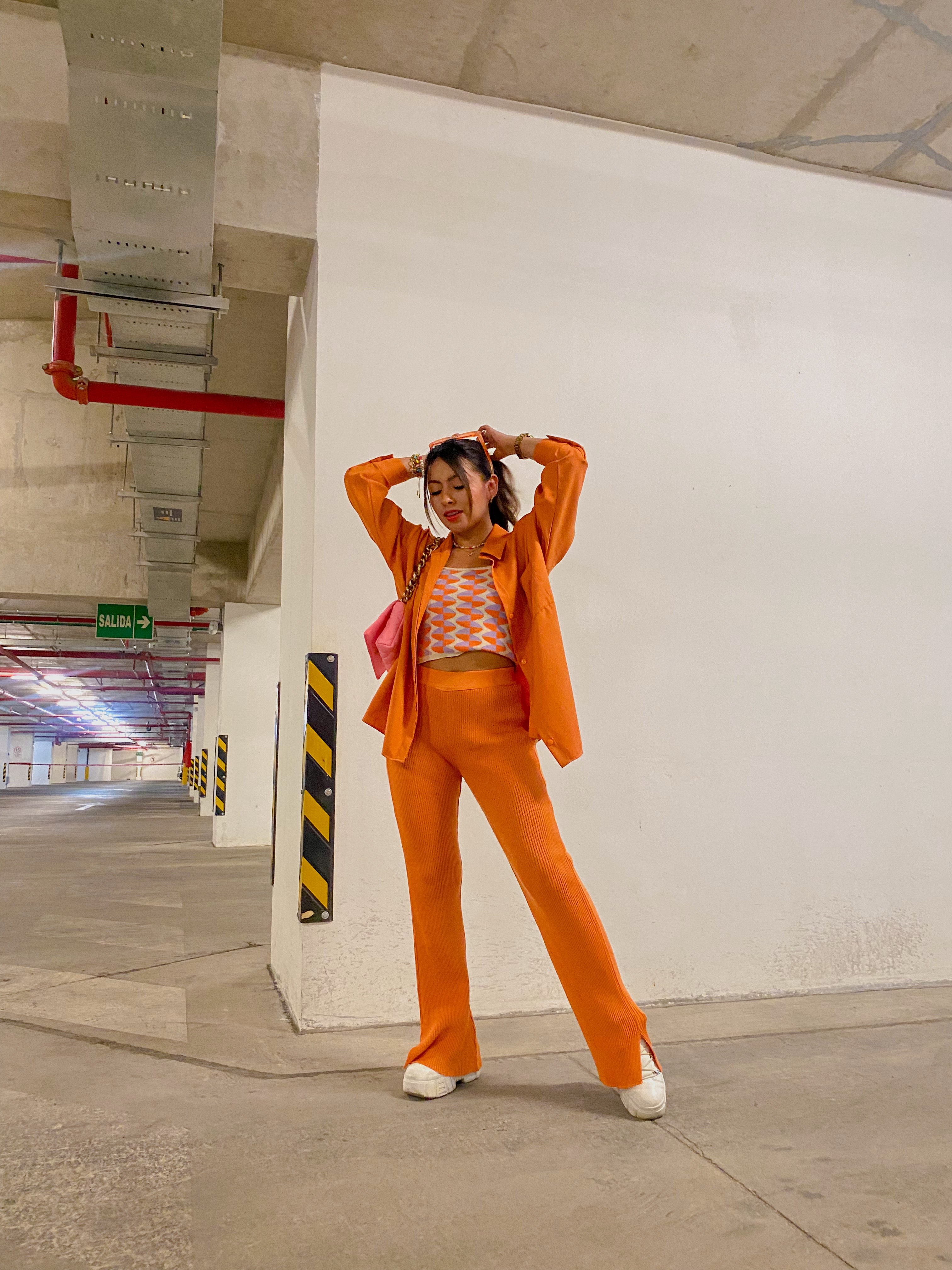 Pantalón Knit Flare  Abertura